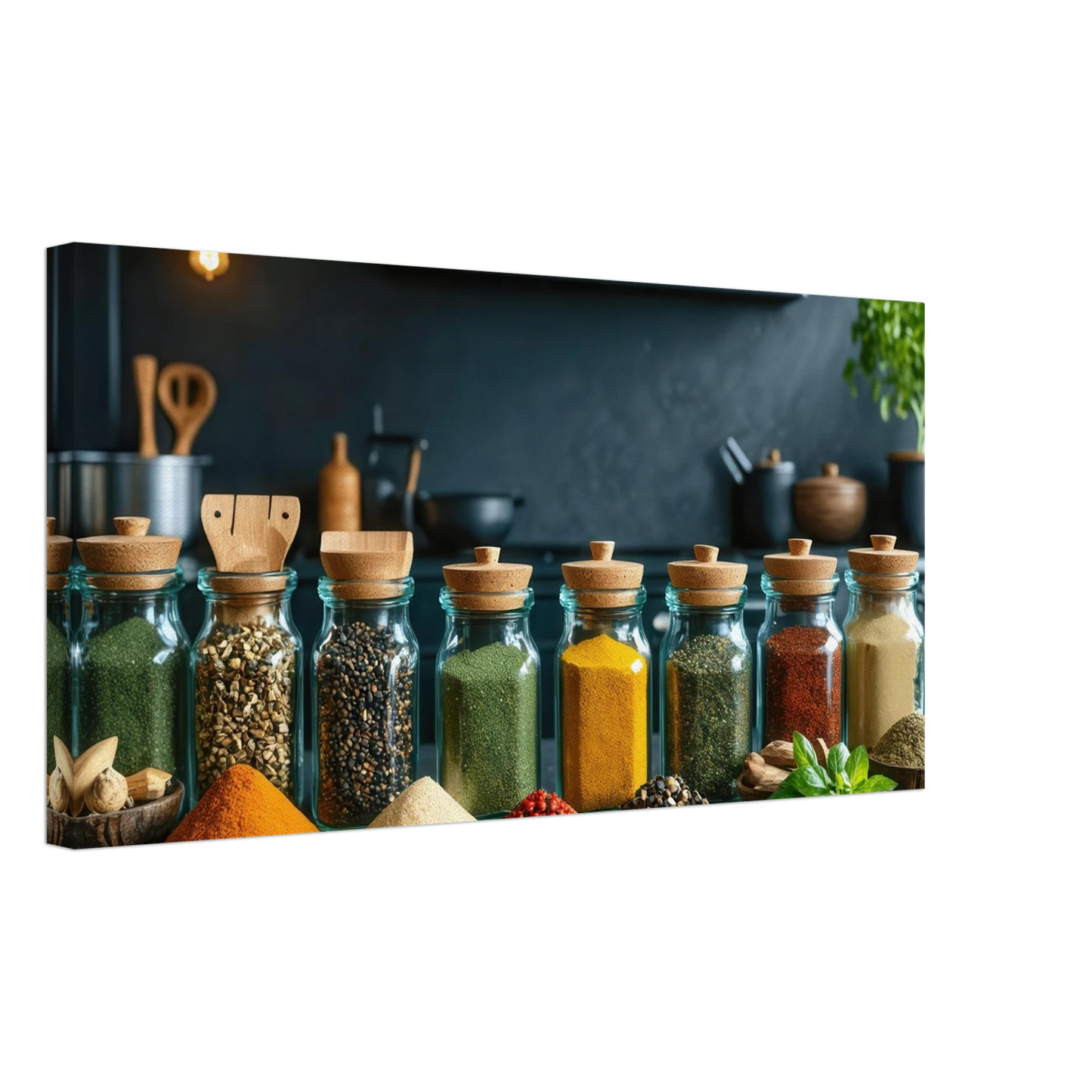 Wandbild gewuerze der welt aromatisches kunstwerk fuer ihre kueche