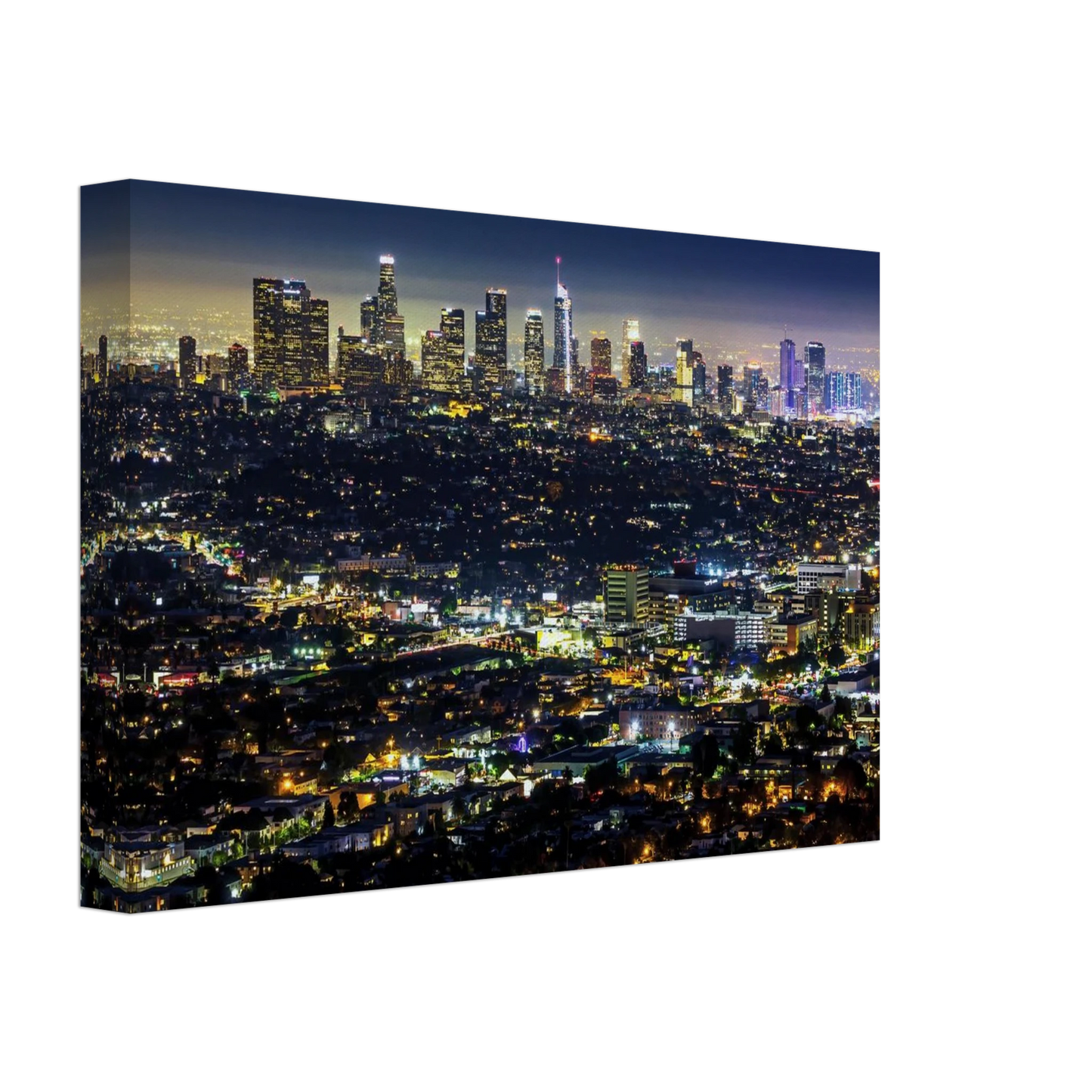 Wandbild los angeles lichtermeer majestaetische skyline bei nacht in ihrer wunschgroesse