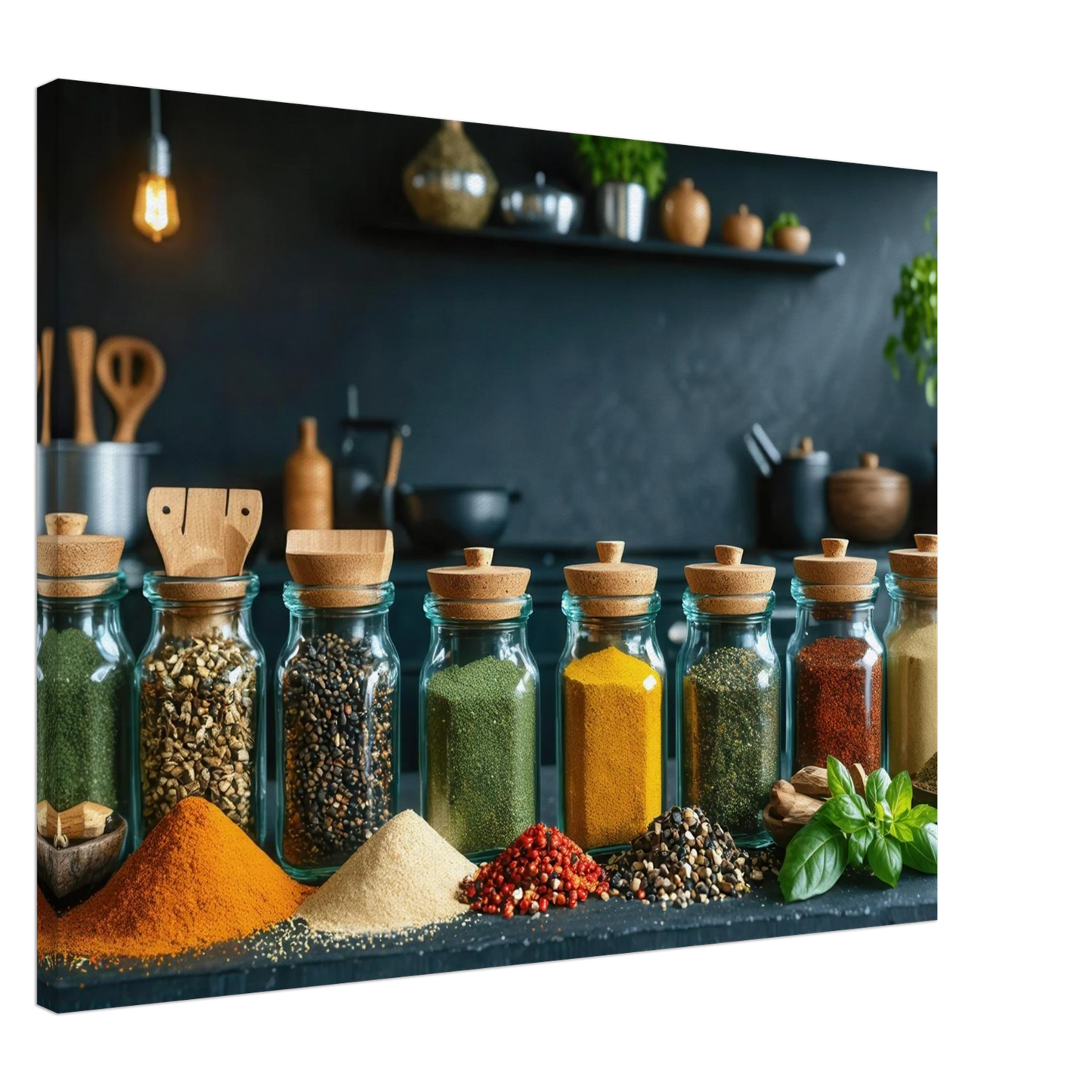 Wandbild gewuerze der welt aromatisches kunstwerk fuer ihre kueche