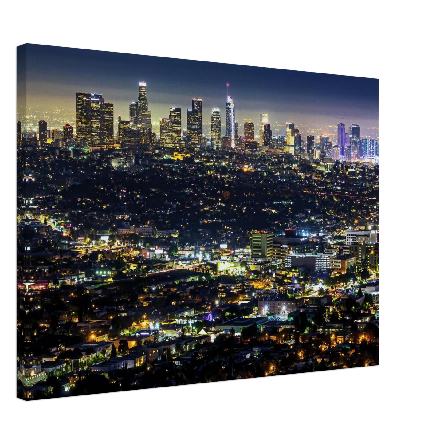 Wandbild los angeles lichtermeer majestaetische skyline bei nacht in ihrer wunschgroesse