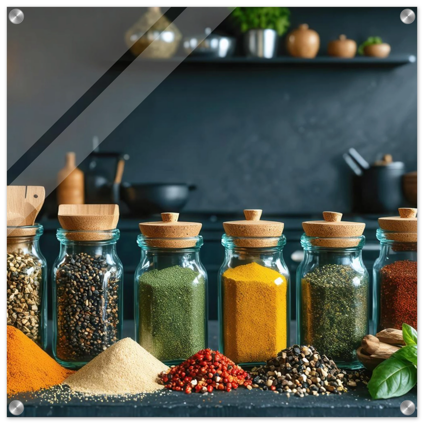 Wandbild gewuerze der welt aromatisches kunstwerk fuer ihre kueche