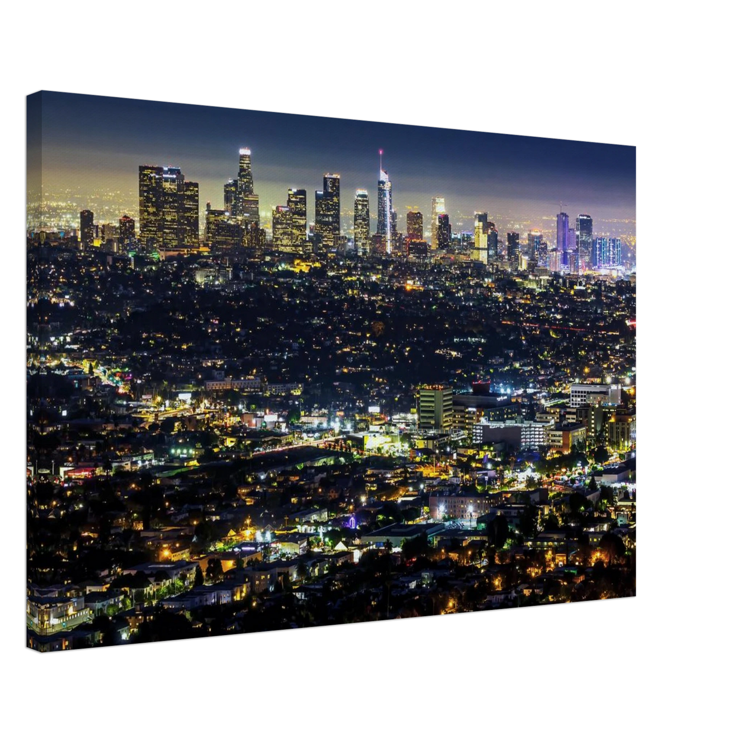 Wandbild los angeles lichtermeer majestaetische skyline bei nacht in ihrer wunschgroesse