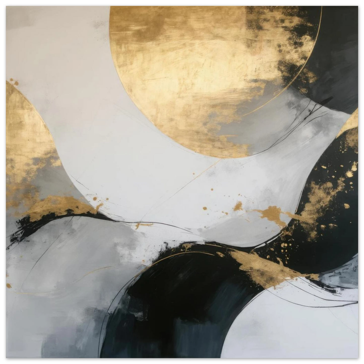 Wandbild goldene abstraktion elegante kunst fuer ihr zuhause in ihrer wunschgroesse