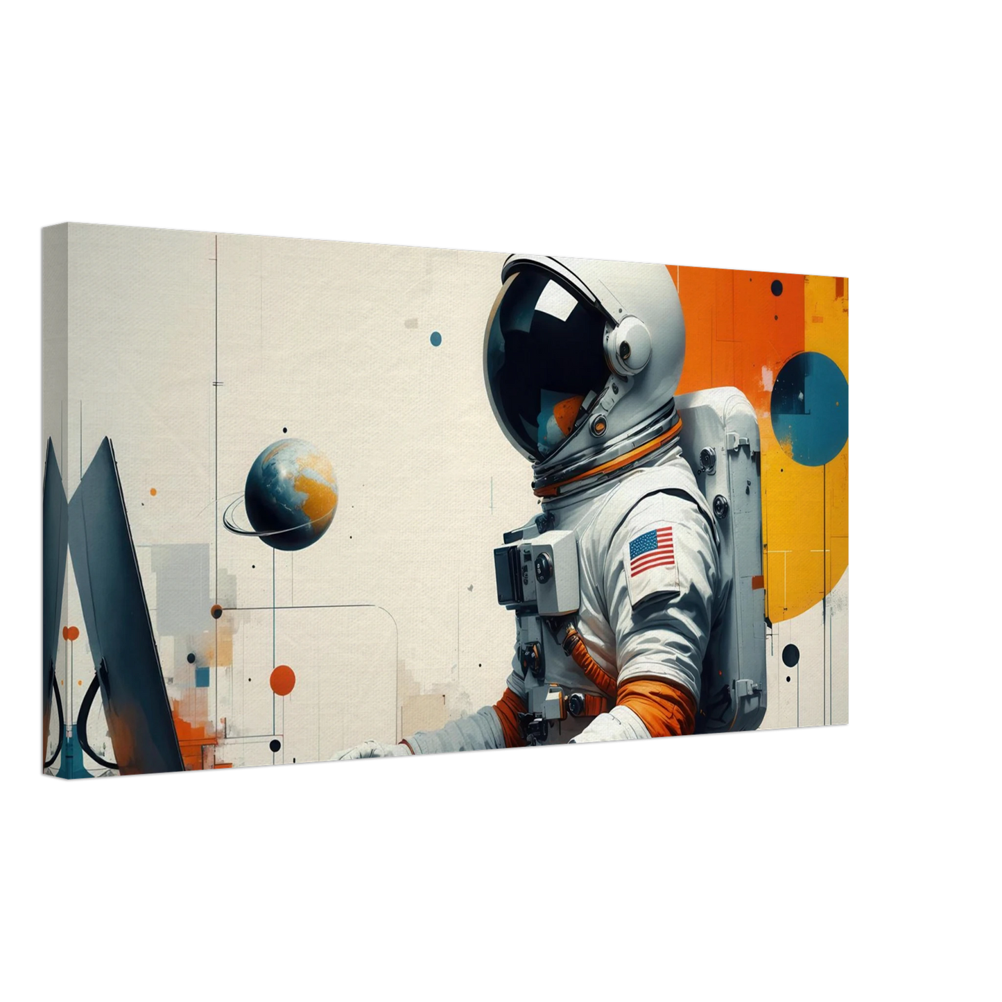 Wandbild cosmic coder astronaut bei der arbeit sci fi kunst fuer dein zuhause in verschiedenen groessen