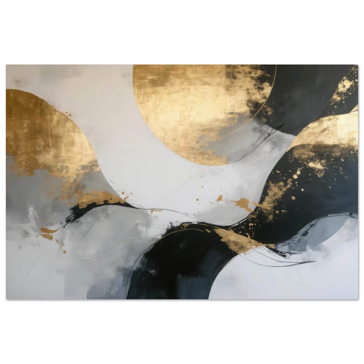 Wandbild goldene abstraktion elegante kunst fuer ihr zuhause in ihrer wunschgroesse