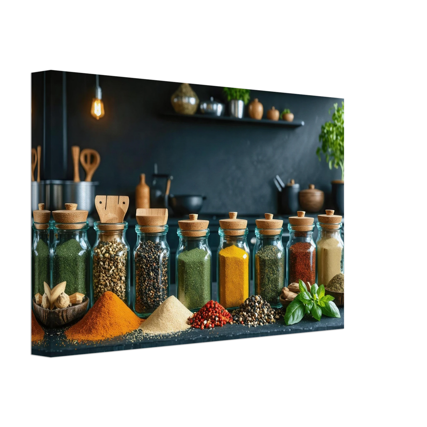 Wandbild gewuerze der welt aromatisches kunstwerk fuer ihre kueche