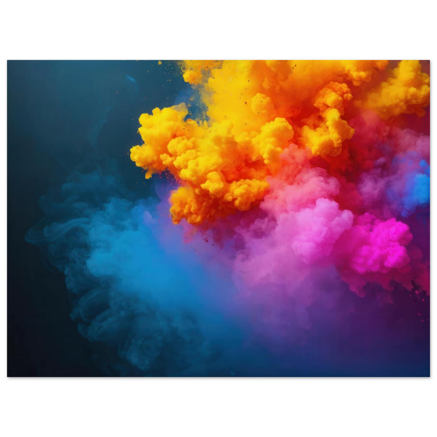 Wandbild explosion der farben lebhaftes abstraktes kunstwerk fuer dein zuhause