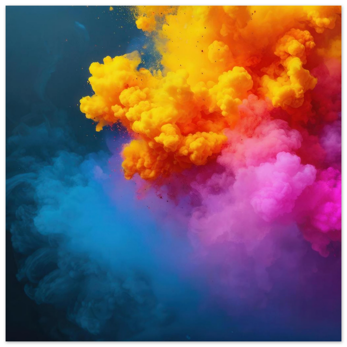 Wandbild explosion der farben lebhaftes abstraktes kunstwerk fuer dein zuhause