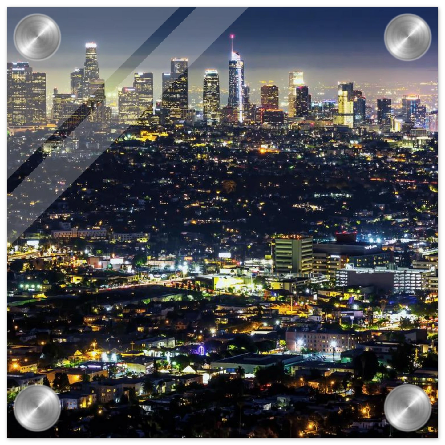 Wandbild los angeles lichtermeer majestaetische skyline bei nacht in ihrer wunschgroesse
