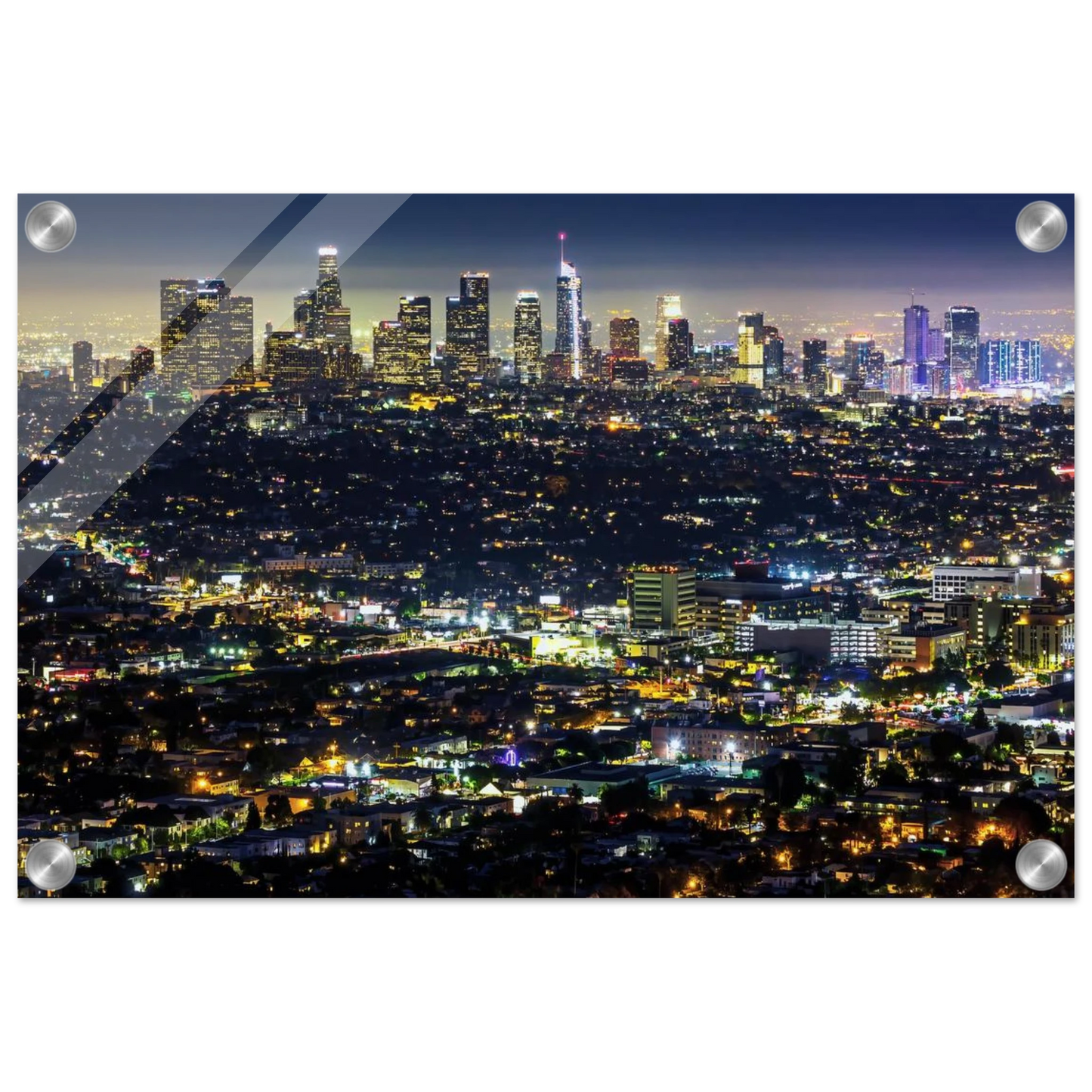 Wandbild los angeles lichtermeer majestaetische skyline bei nacht in ihrer wunschgroesse