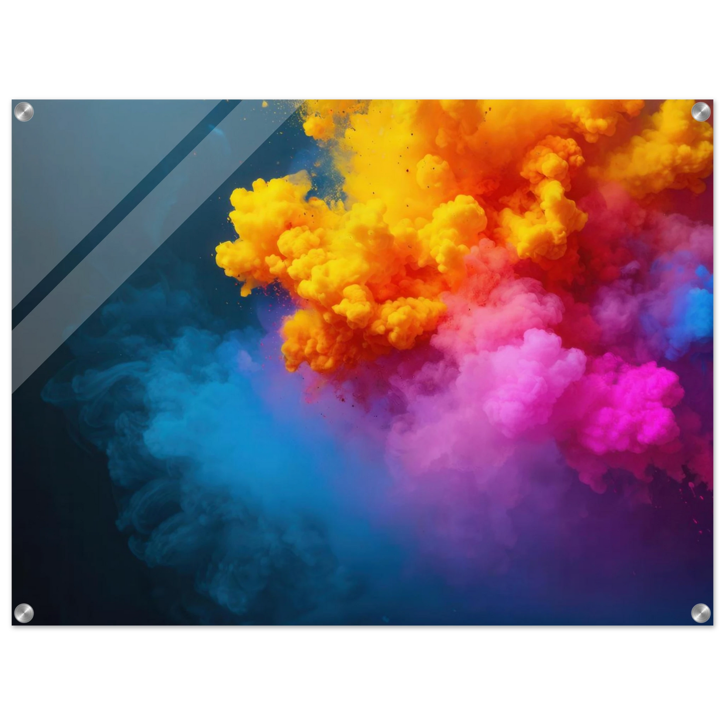 Wandbild explosion der farben lebhaftes abstraktes kunstwerk fuer dein zuhause