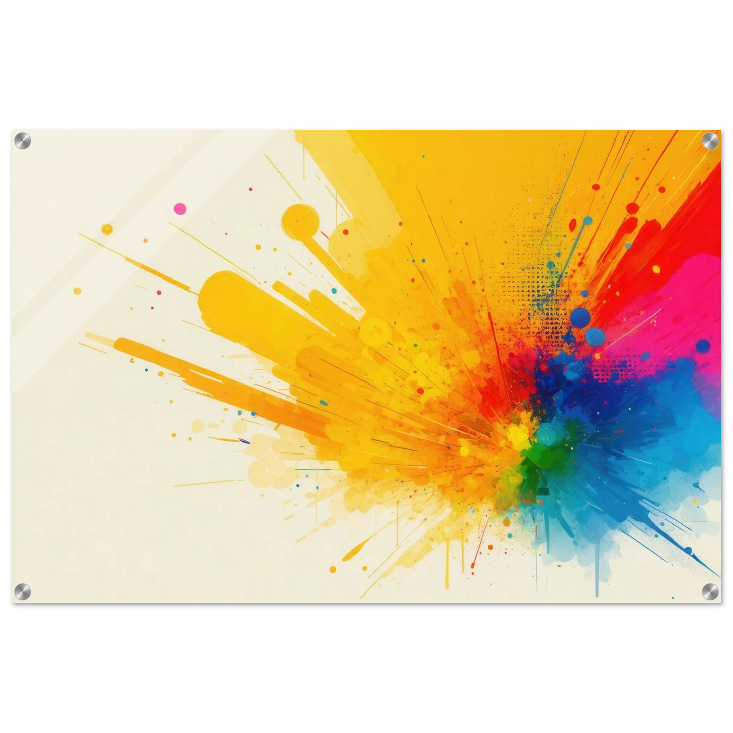 Wandbild explosion der farben abstraktes kunstwerk fuer dein zuhause in verschiedenen groessen