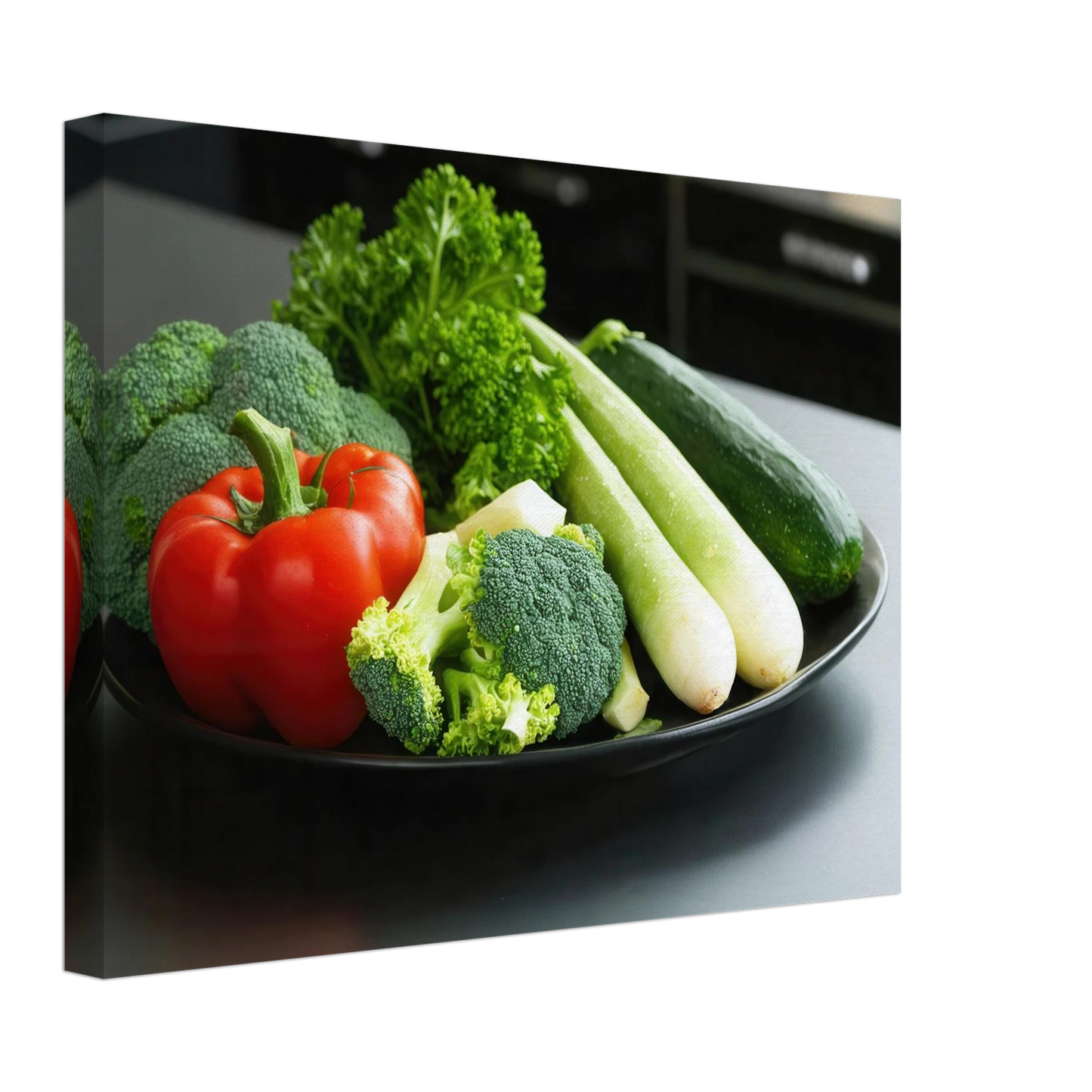 Wandbild frische gartenernte lebendiges gemuesestillleben in verschiedenen groessen
