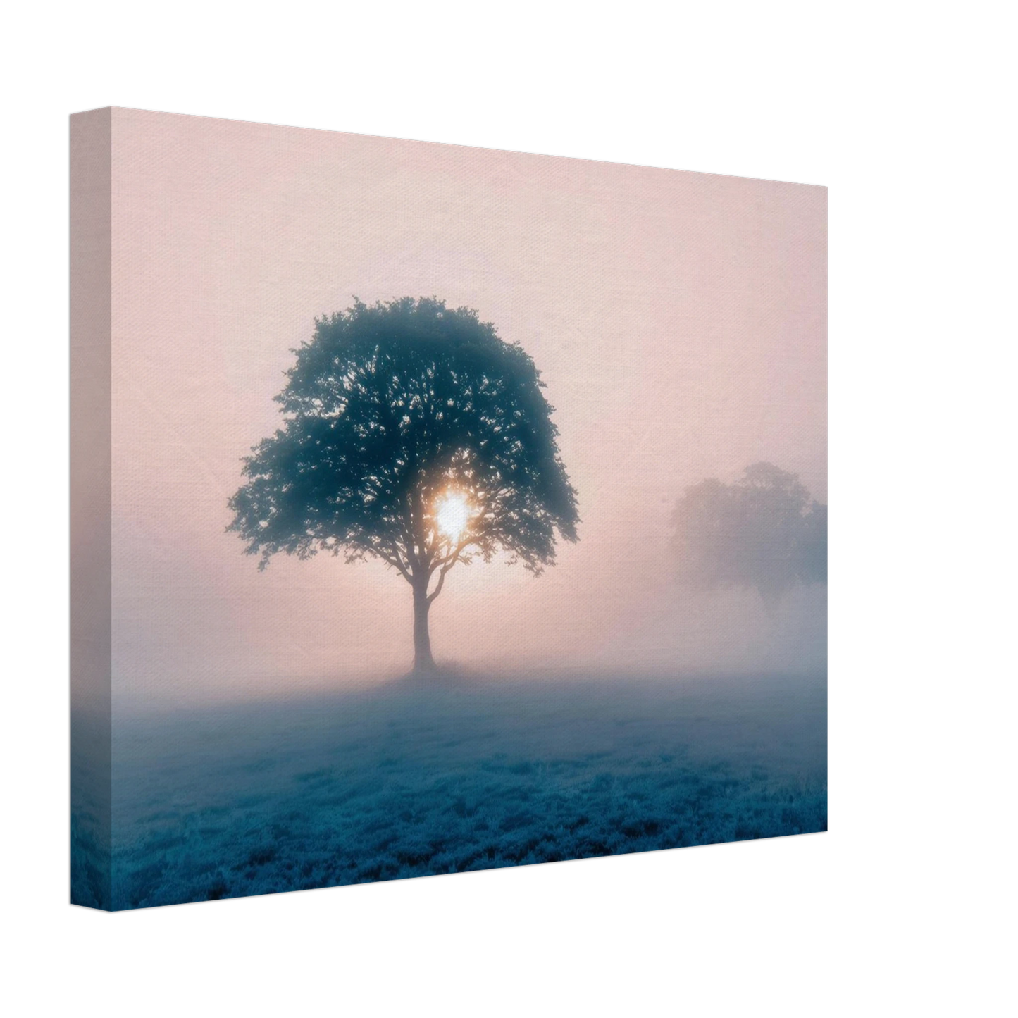 Wandbild mystischer morgendaemmerung baum traumhaftes landschaftsbild fuer ihre wohlfuehloase