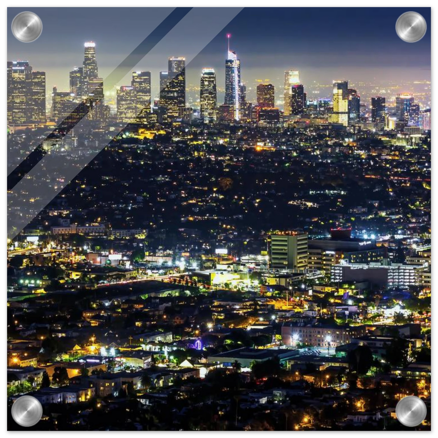 Wandbild los angeles lichtermeer majestaetische skyline bei nacht in ihrer wunschgroesse