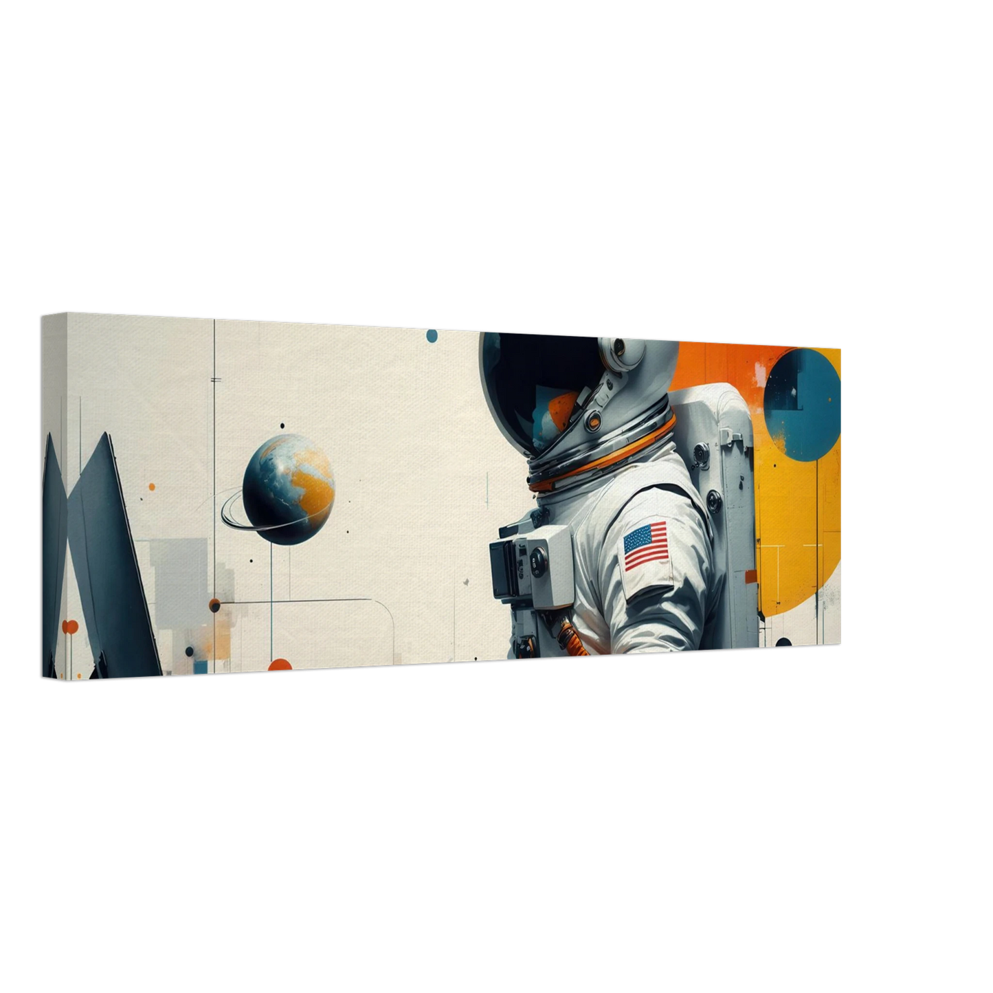Wandbild cosmic coder astronaut bei der arbeit sci fi kunst fuer dein zuhause in verschiedenen groessen