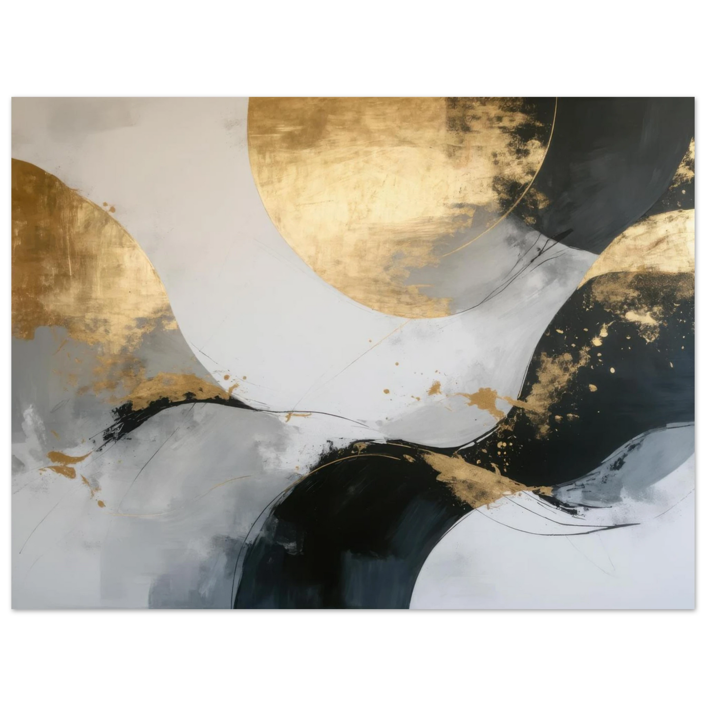 Wandbild goldene abstraktion elegante kunst fuer ihr zuhause in ihrer wunschgroesse