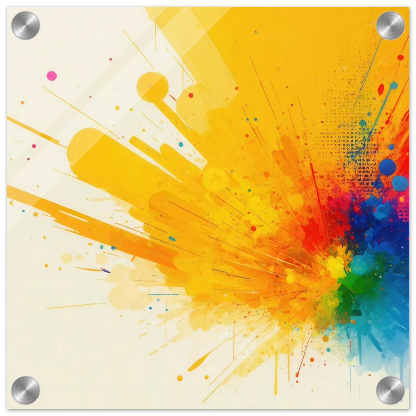 Wandbild explosion der farben abstraktes kunstwerk fuer dein zuhause in verschiedenen groessen