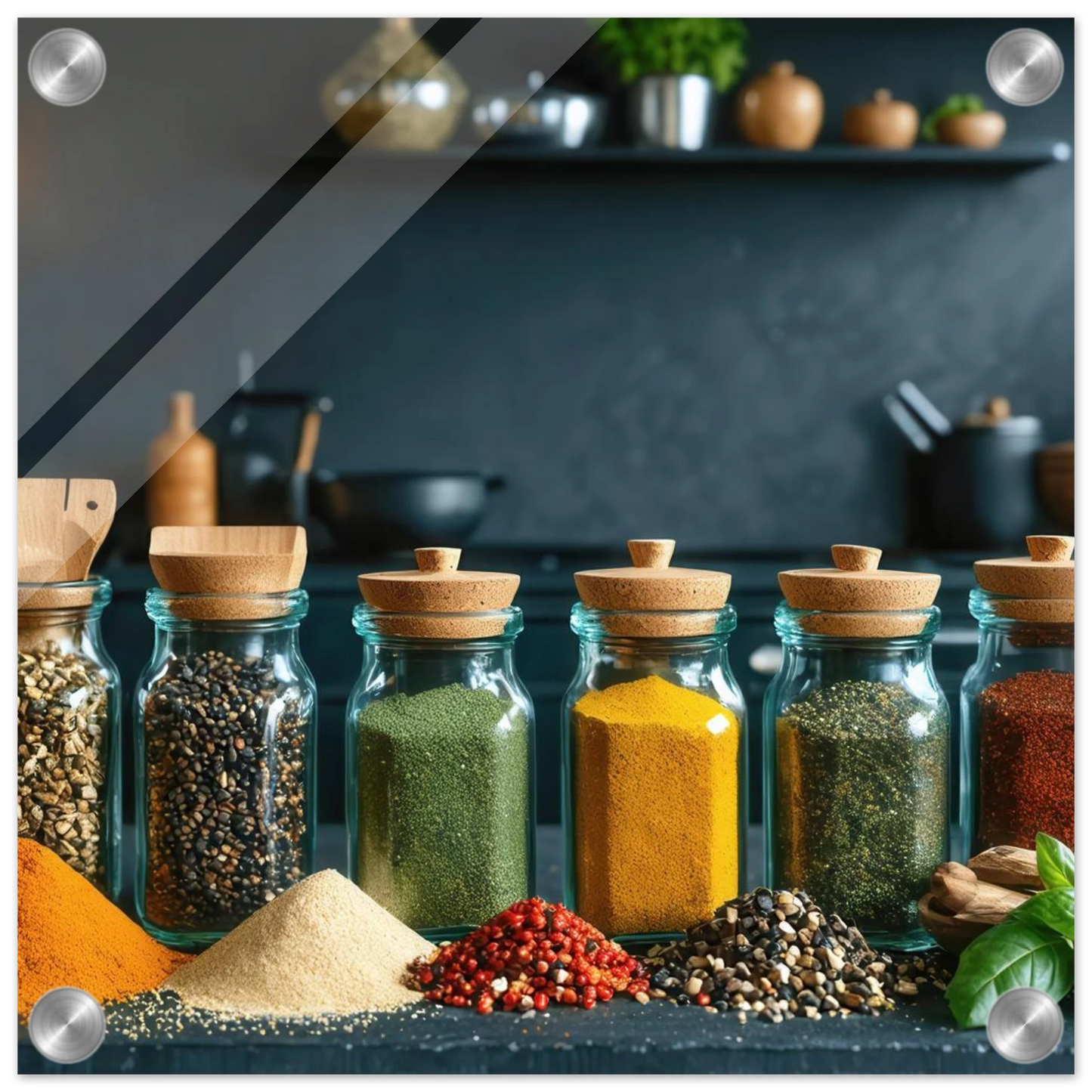 Wandbild gewuerze der welt aromatisches kunstwerk fuer ihre kueche