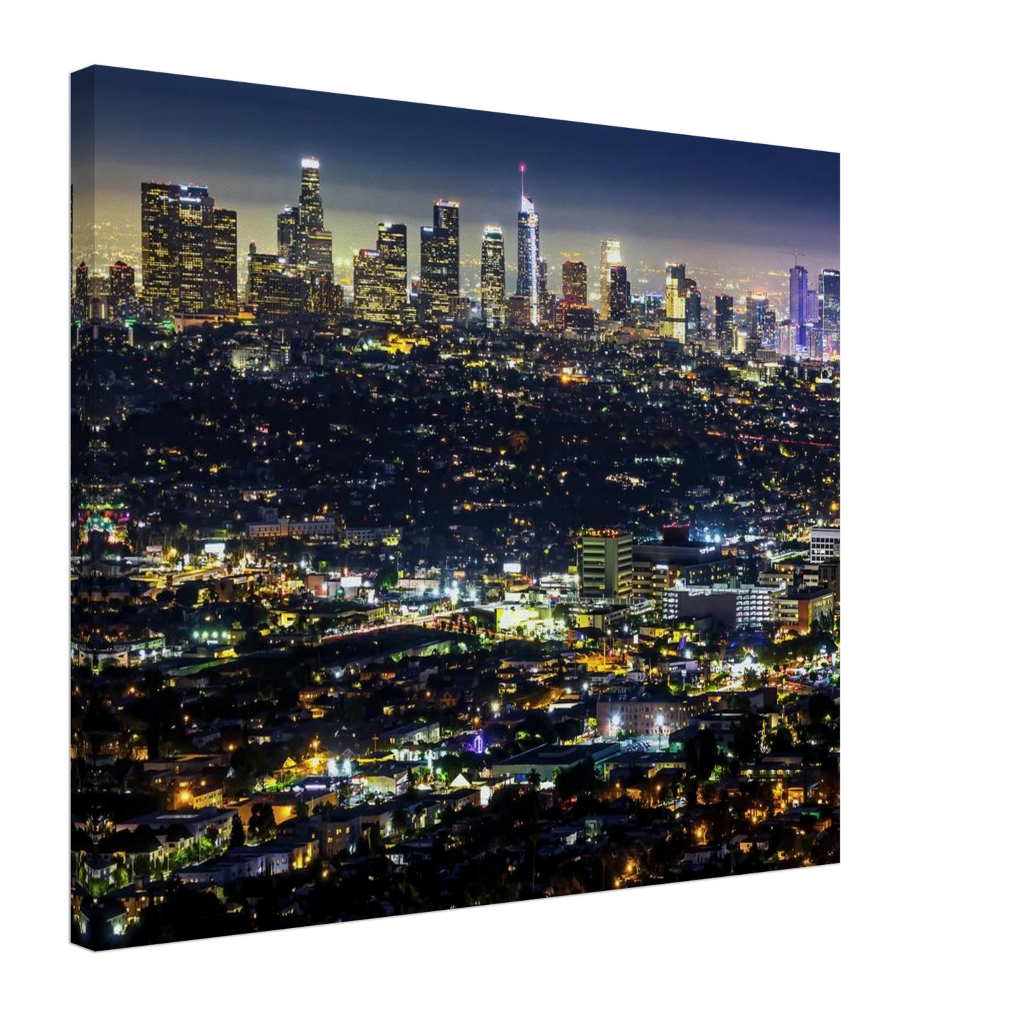 Wandbild los angeles lichtermeer majestaetische skyline bei nacht in ihrer wunschgroesse