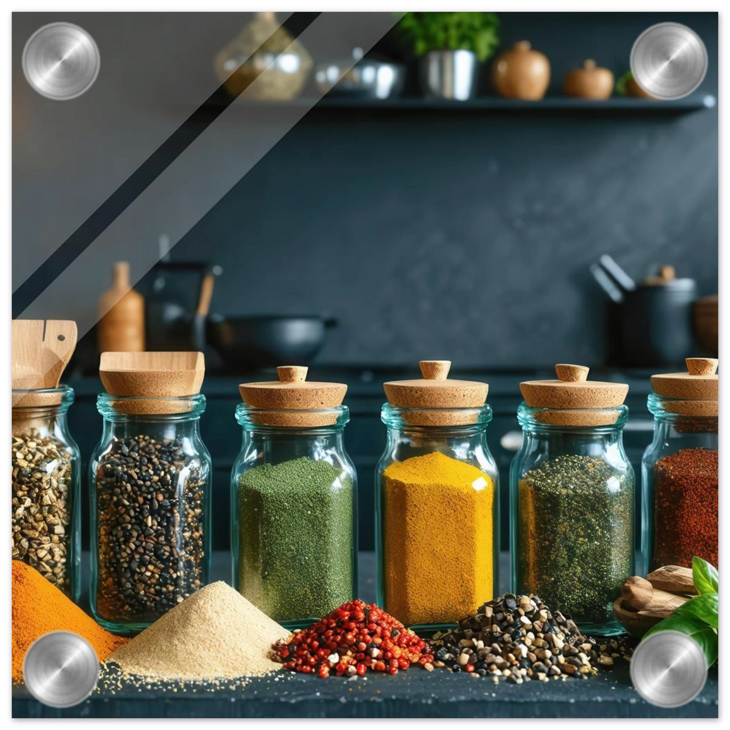 Wandbild gewuerze der welt aromatisches kunstwerk fuer ihre kueche