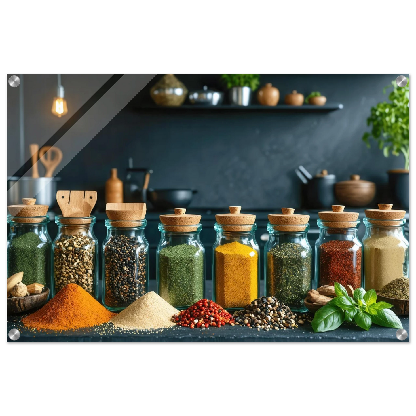 Wandbild gewuerze der welt aromatisches kunstwerk fuer ihre kueche