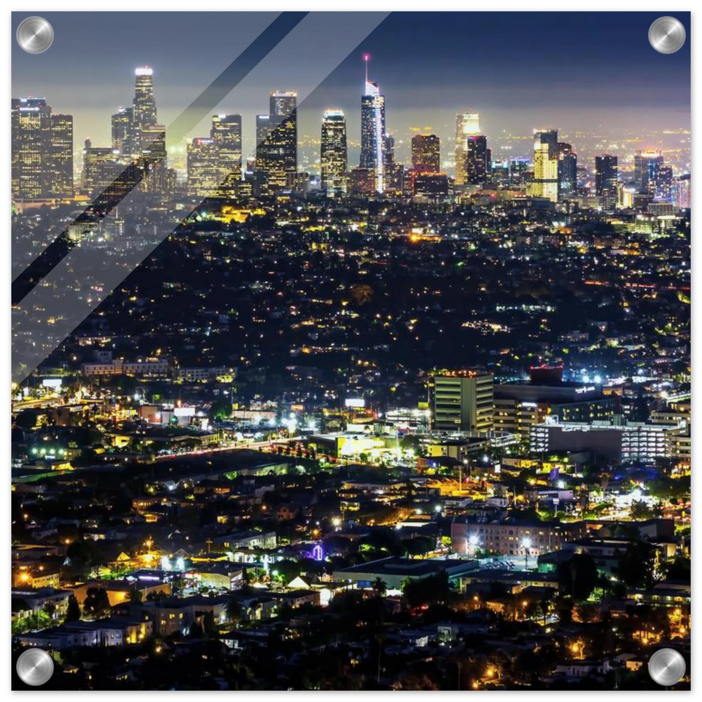 Wandbild los angeles lichtermeer majestaetische skyline bei nacht in ihrer wunschgroesse