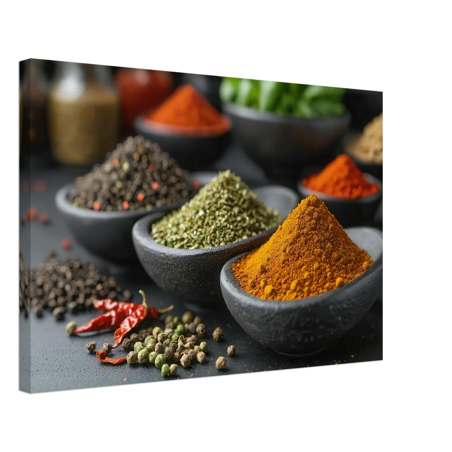 Wandbild gewuerz sinfonie intensive farben aromen fuer ihre kueche