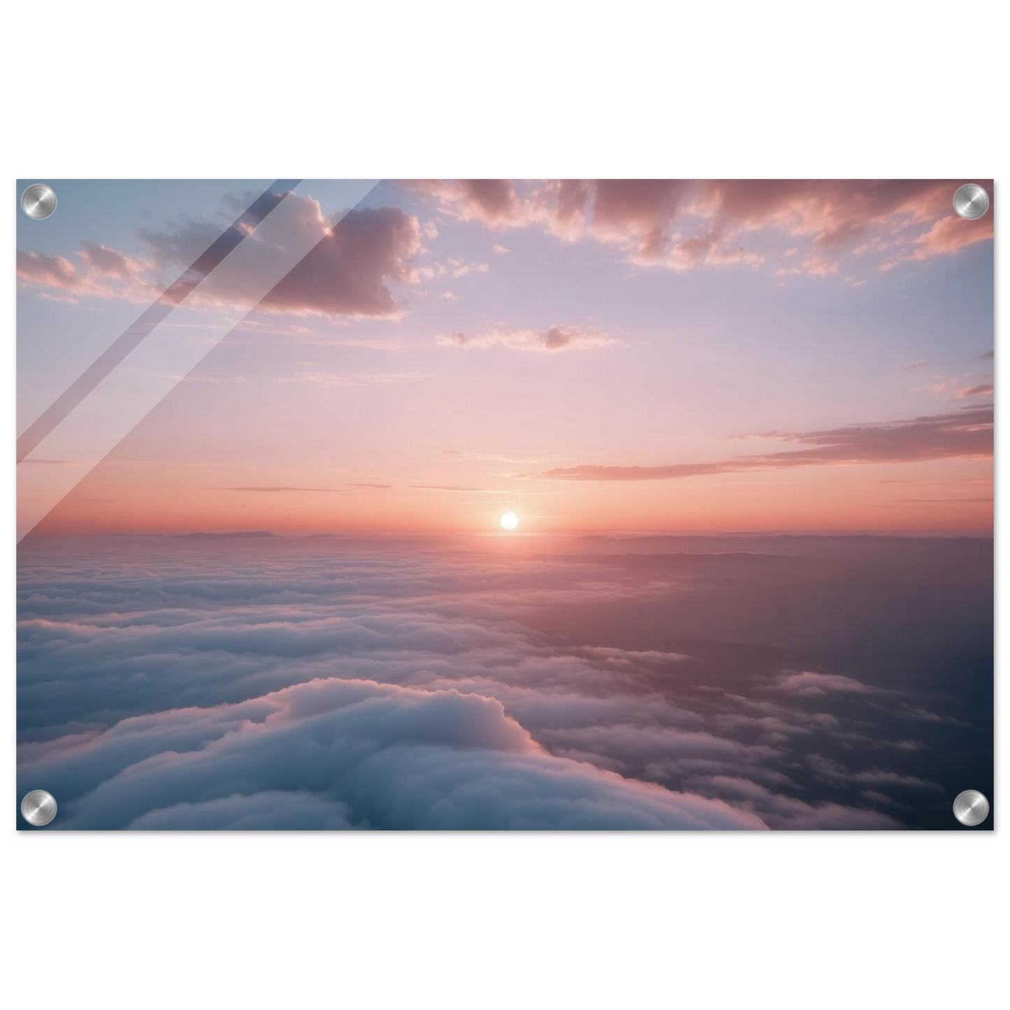 Wandbild sonnenaufgang ueber den wolken ein traumhaftes wandbild in sanften pastelltoenen