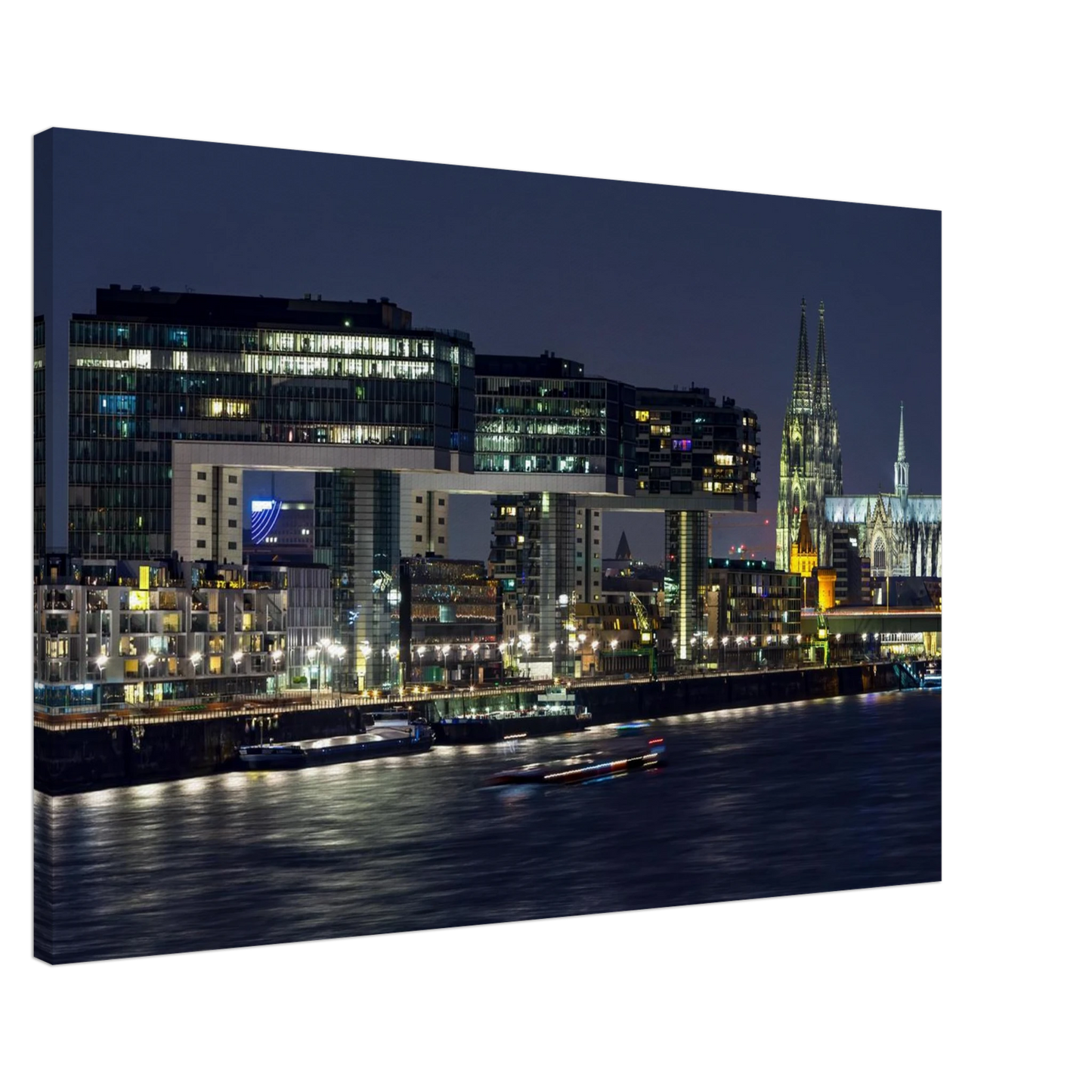 Wandbild koelner skyline bei nacht modernes stadtbild fuer ihr zuhause in vielen groessen