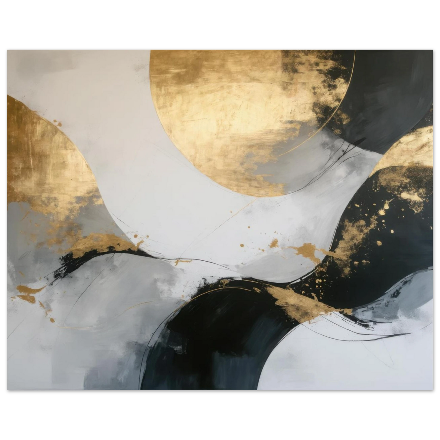 Wandbild goldene abstraktion elegante kunst fuer ihr zuhause in ihrer wunschgroesse