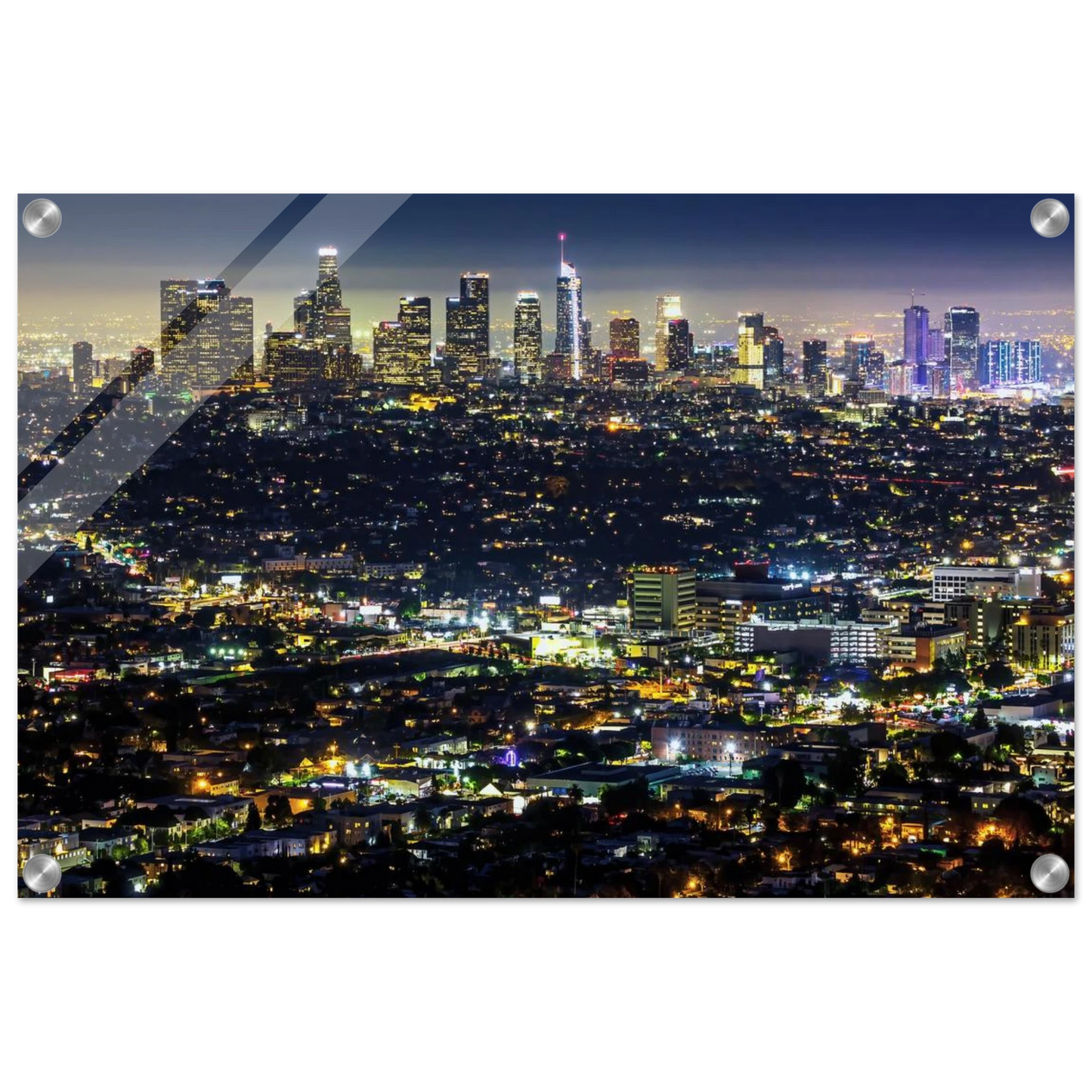 Wandbild los angeles lichtermeer majestaetische skyline bei nacht in ihrer wunschgroesse