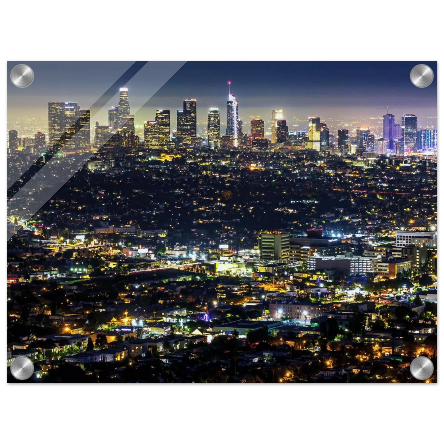 Wandbild los angeles lichtermeer majestaetische skyline bei nacht in ihrer wunschgroesse