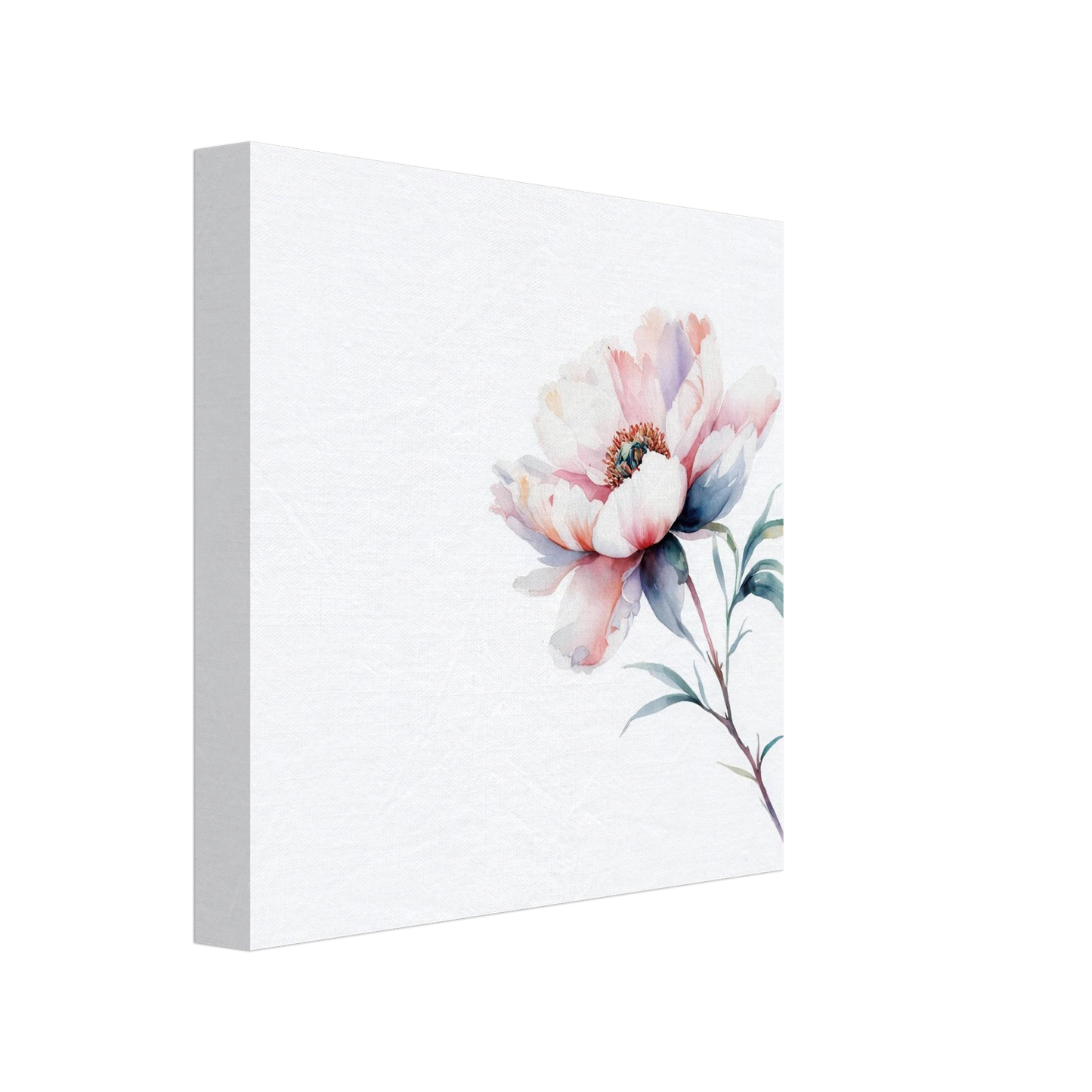 Wandbild zarte pfingstrose elegante aquarell kunst fuer ihr zuhause in wunschgroesse
