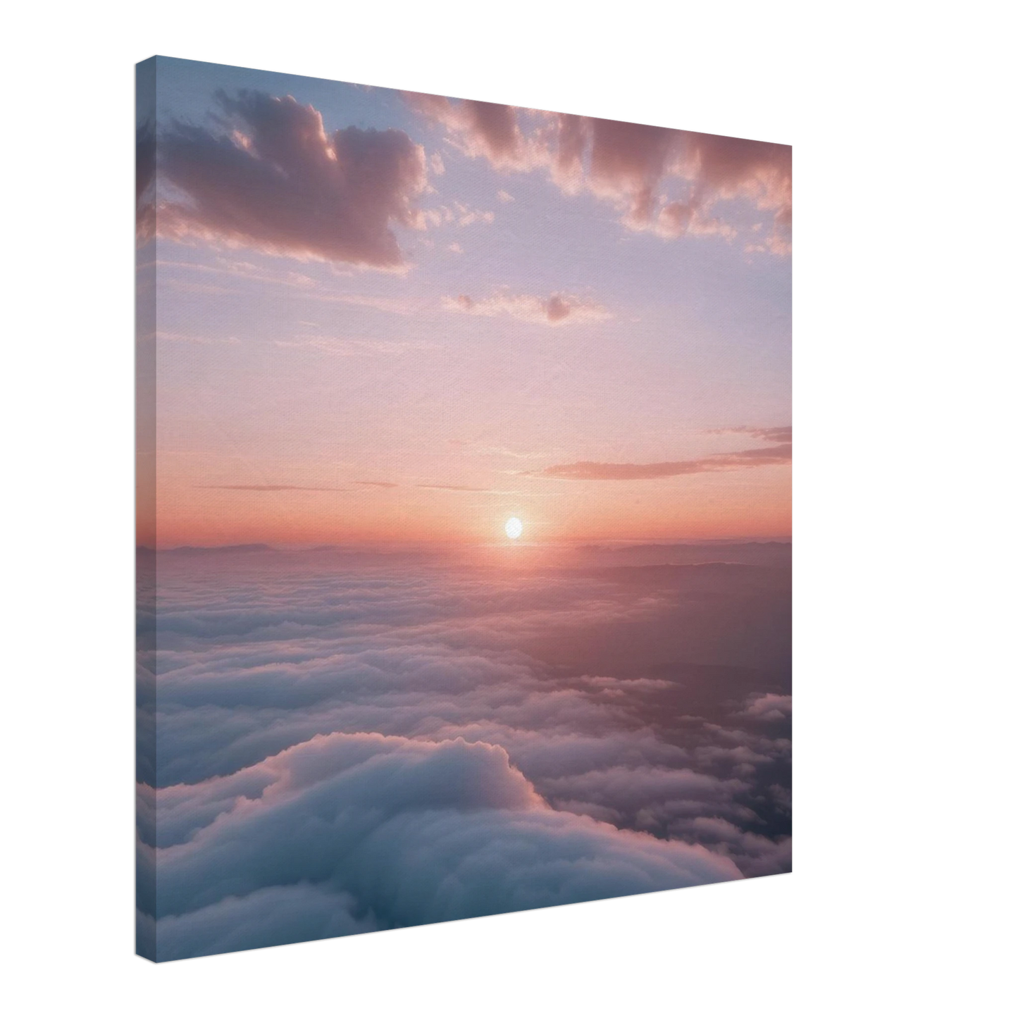 Wandbild sonnenaufgang ueber den wolken ein traumhaftes wandbild in sanften pastelltoenen
