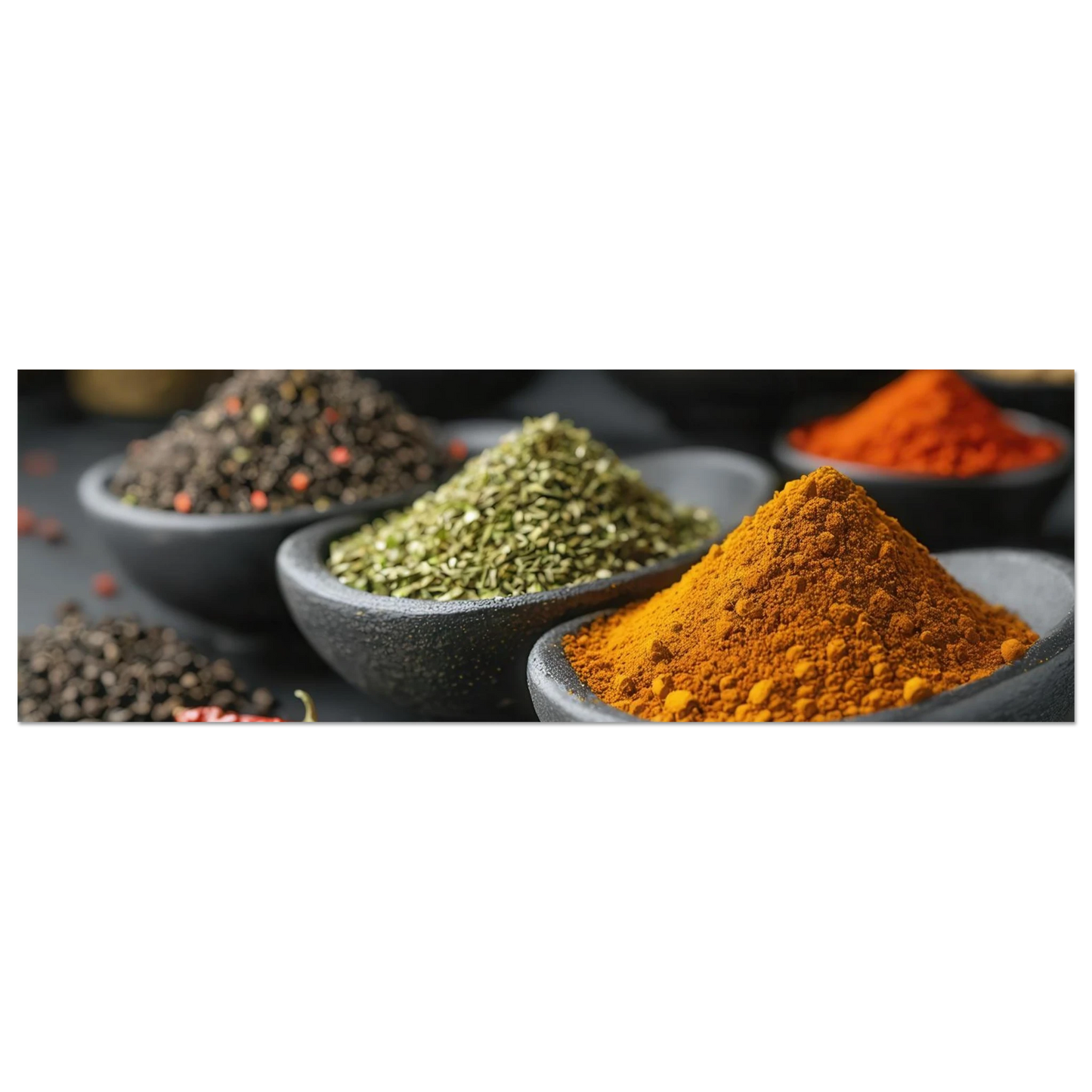 Wandbild gewuerz sinfonie intensive farben aromen fuer ihre kueche