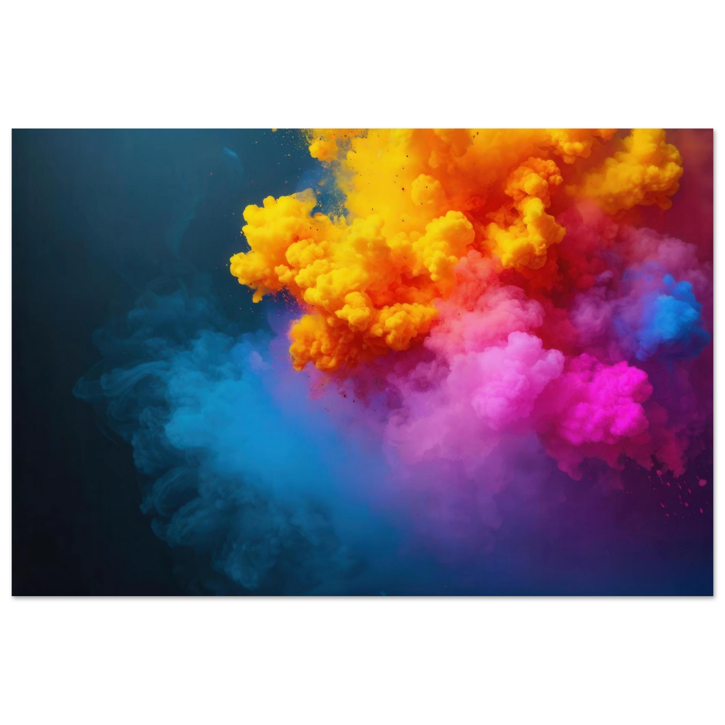 Wandbild explosion der farben lebhaftes abstraktes kunstwerk fuer dein zuhause