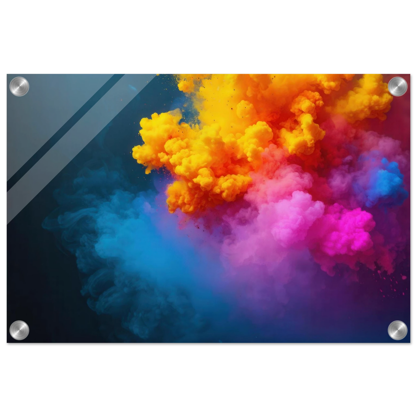 Wandbild explosion der farben lebhaftes abstraktes kunstwerk fuer dein zuhause