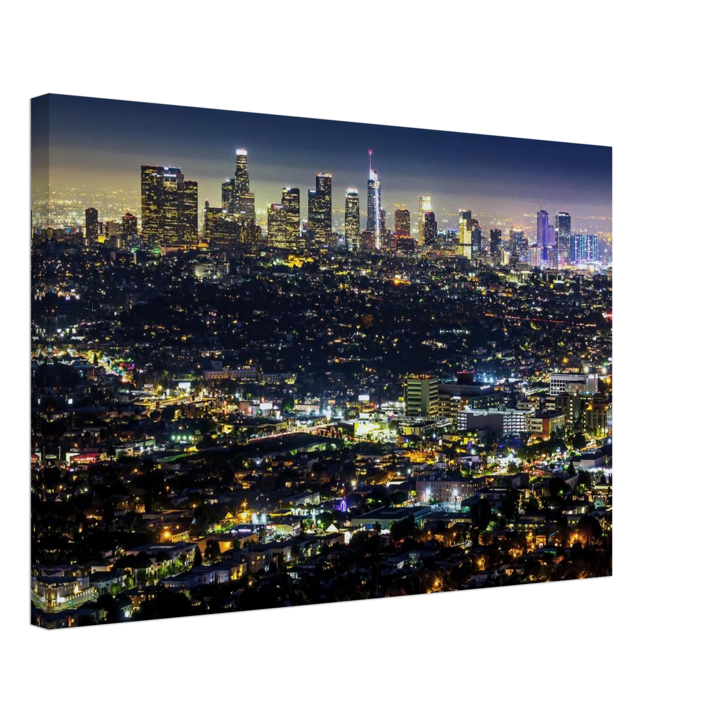 Wandbild los angeles lichtermeer majestaetische skyline bei nacht in ihrer wunschgroesse