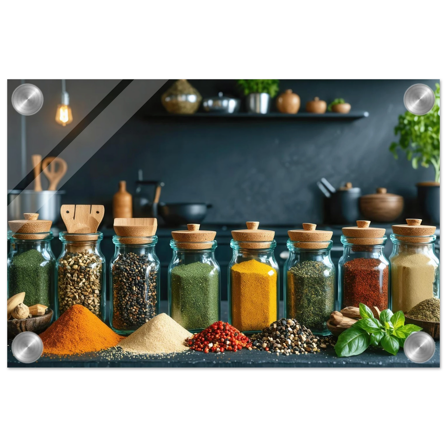 Wandbild gewuerze der welt aromatisches kunstwerk fuer ihre kueche