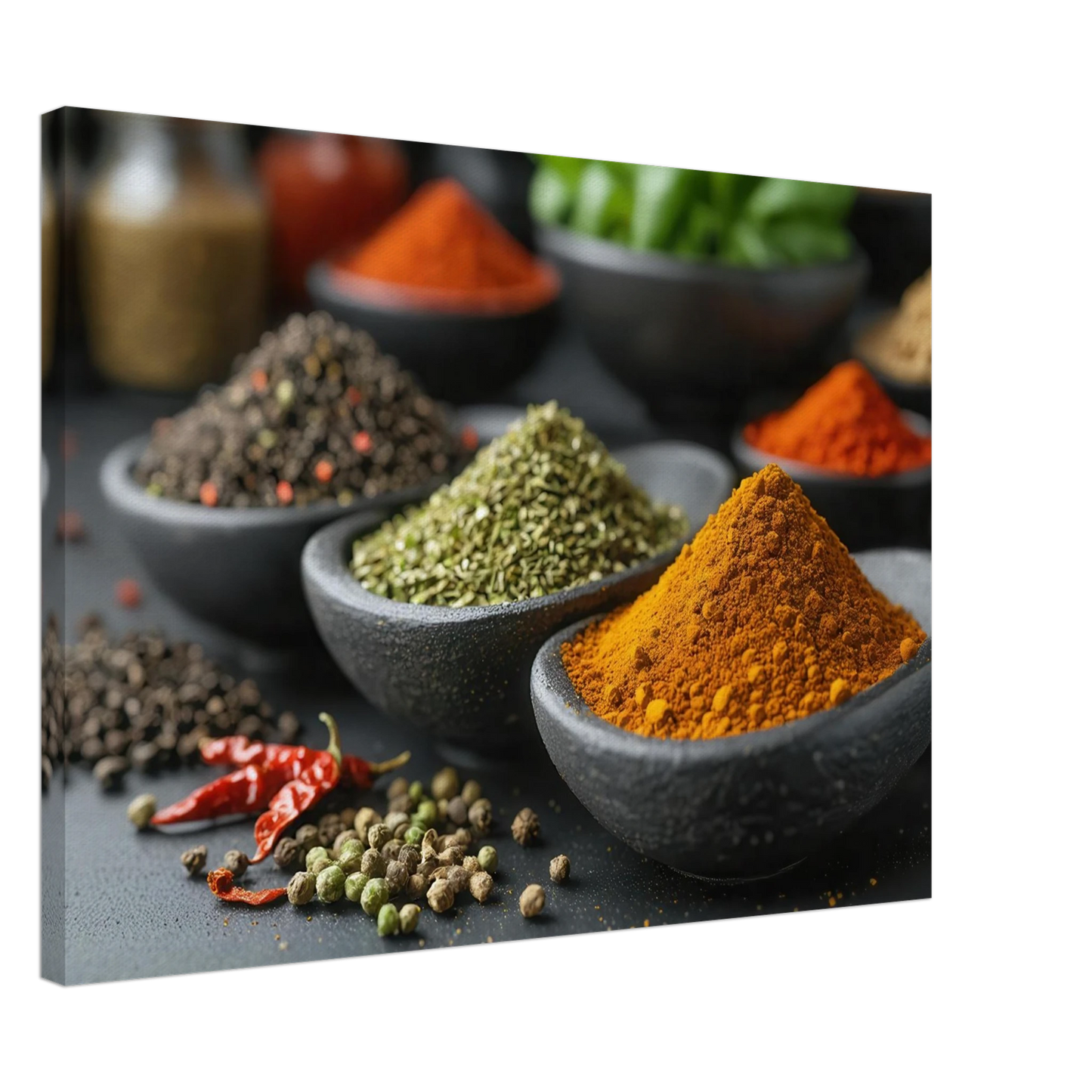 Wandbild gewuerz sinfonie intensive farben aromen fuer ihre kueche