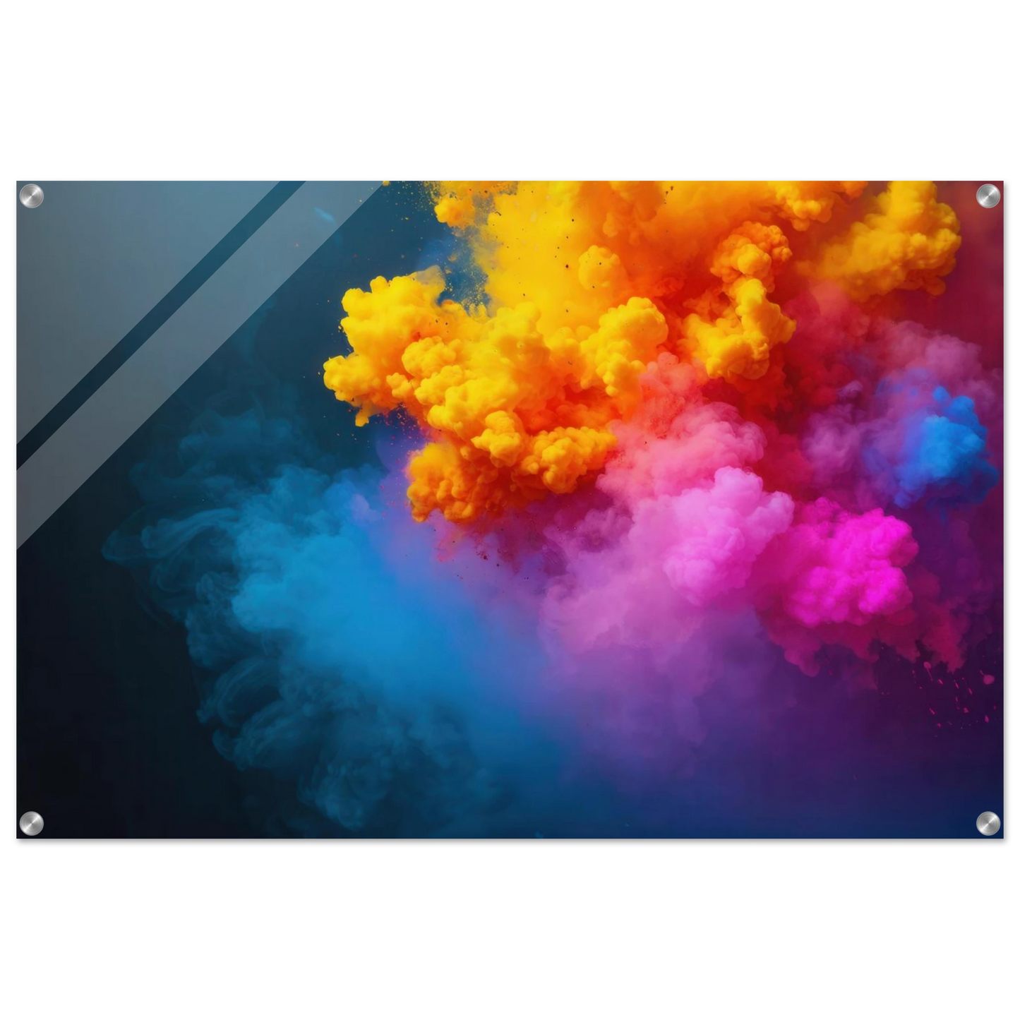 Wandbild explosion der farben lebhaftes abstraktes kunstwerk fuer dein zuhause