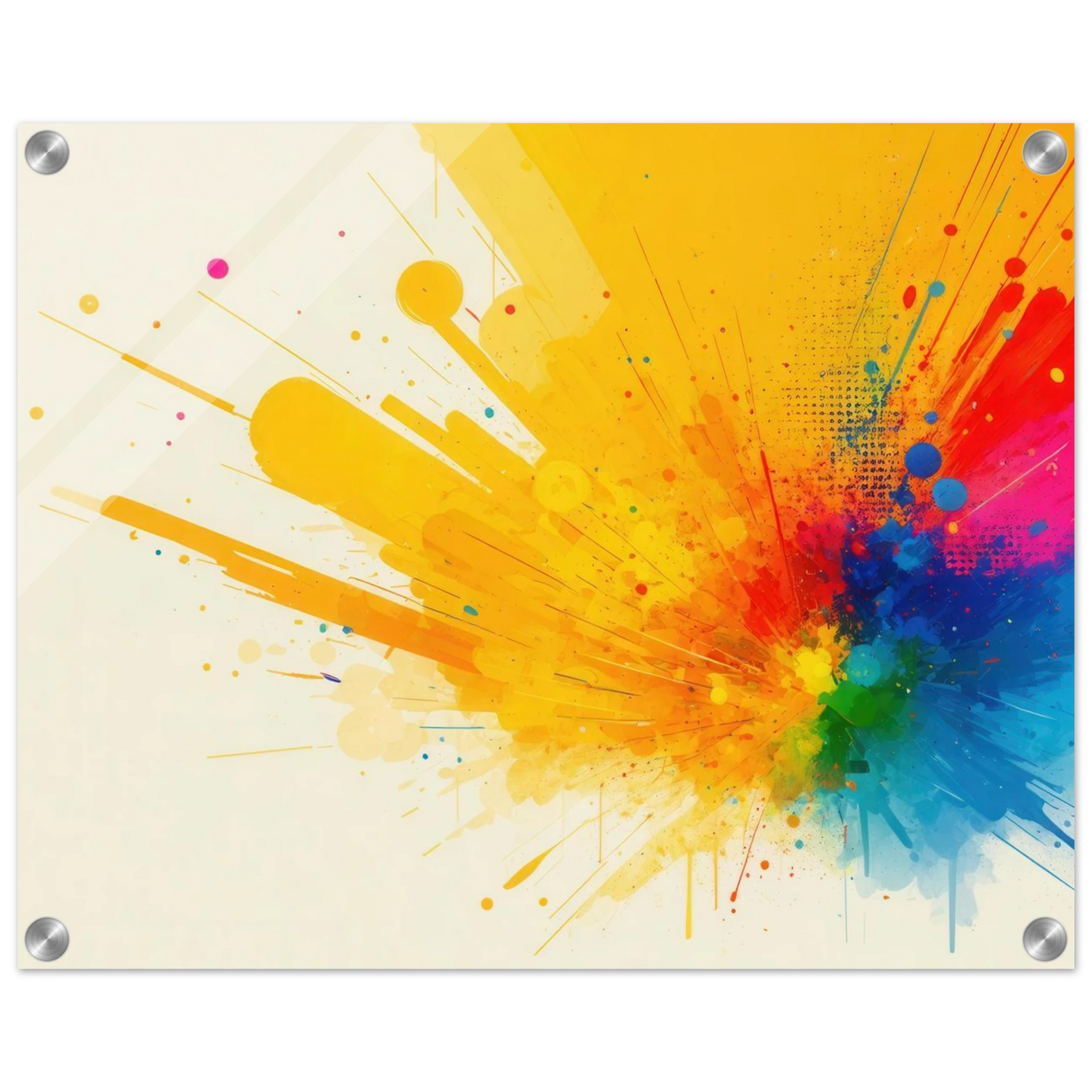 Wandbild explosion der farben abstraktes kunstwerk fuer dein zuhause in verschiedenen groessen