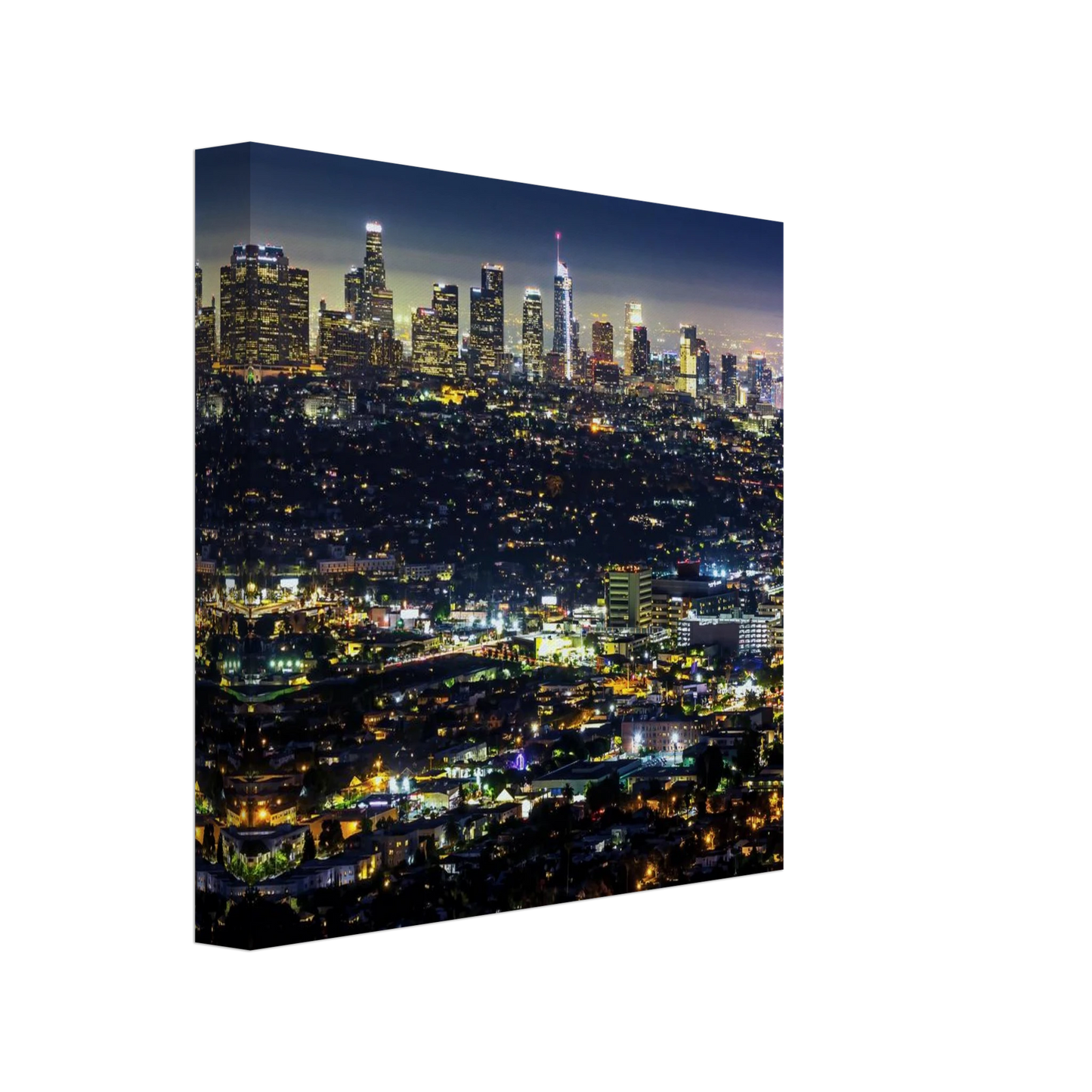 Wandbild los angeles lichtermeer majestaetische skyline bei nacht in ihrer wunschgroesse