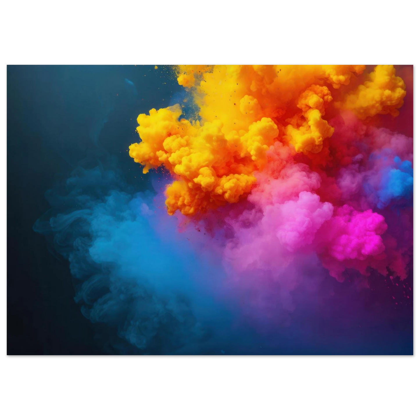 Wandbild explosion der farben lebhaftes abstraktes kunstwerk fuer dein zuhause