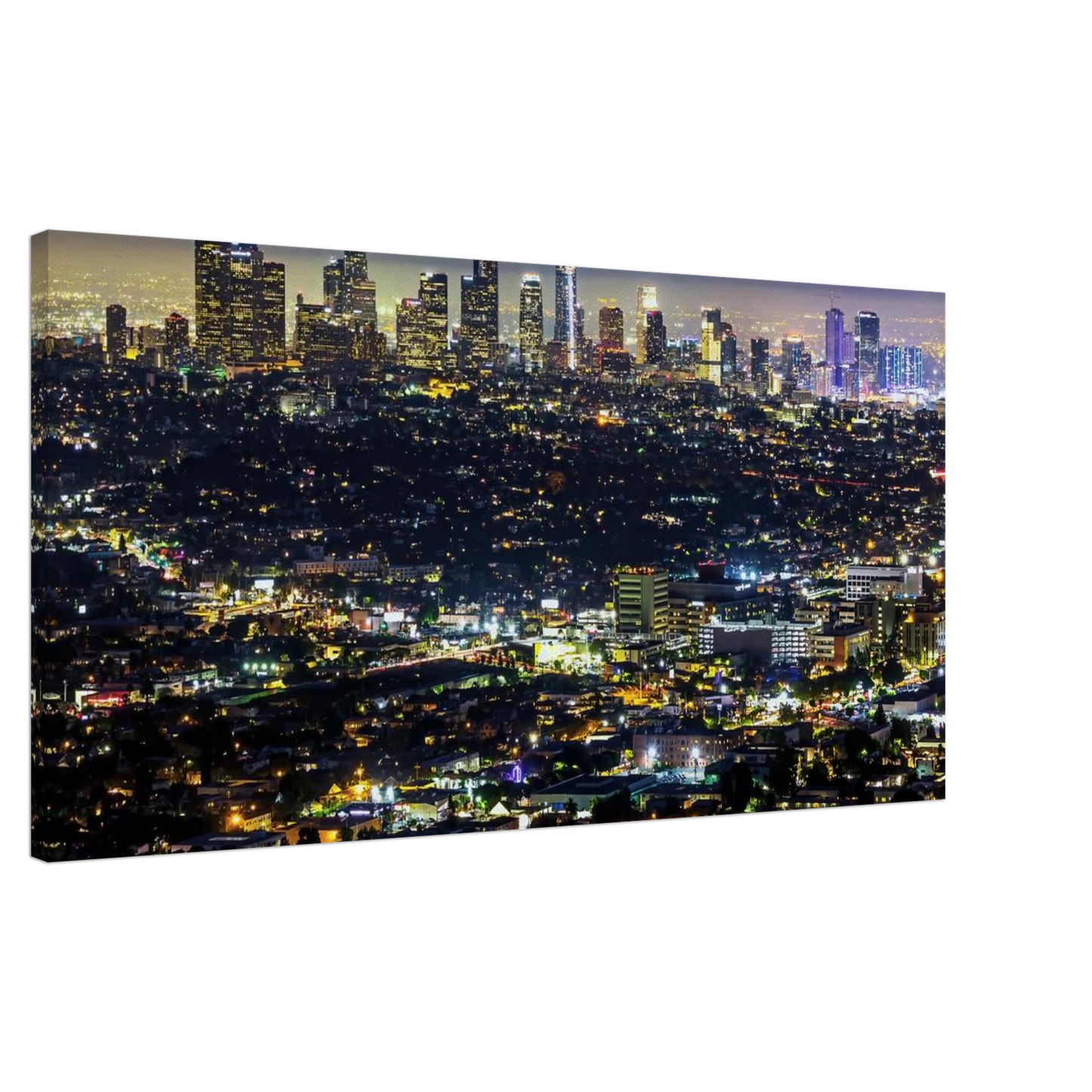 Wandbild los angeles lichtermeer majestaetische skyline bei nacht in ihrer wunschgroesse