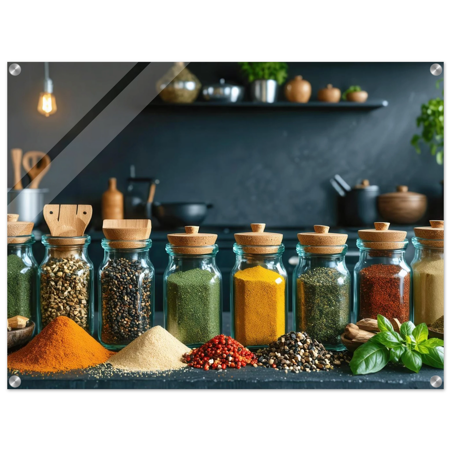 Wandbild gewuerze der welt aromatisches kunstwerk fuer ihre kueche
