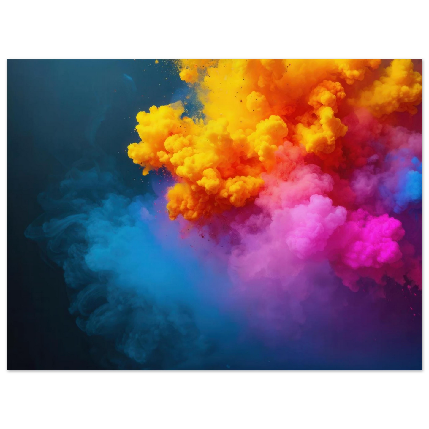 Wandbild explosion der farben lebhaftes abstraktes kunstwerk fuer dein zuhause