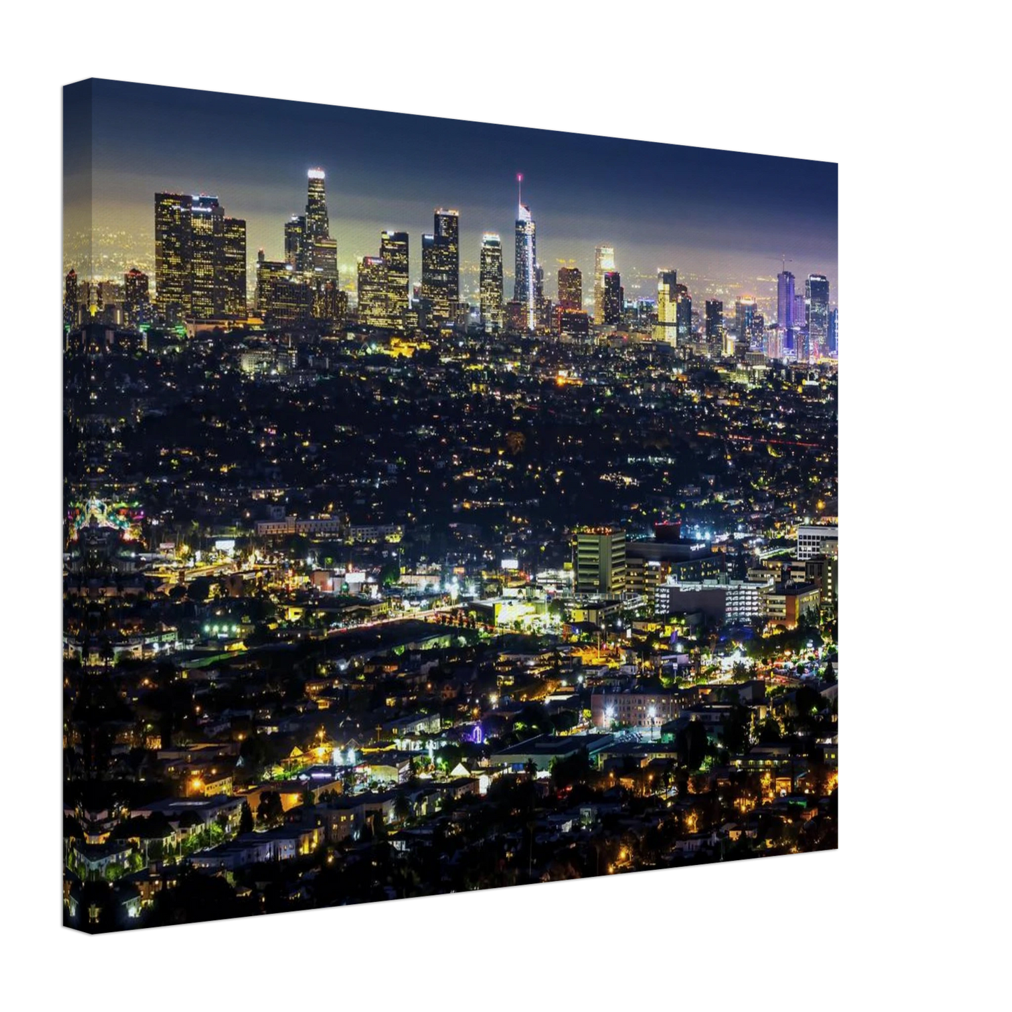 Wandbild los angeles lichtermeer majestaetische skyline bei nacht in ihrer wunschgroesse