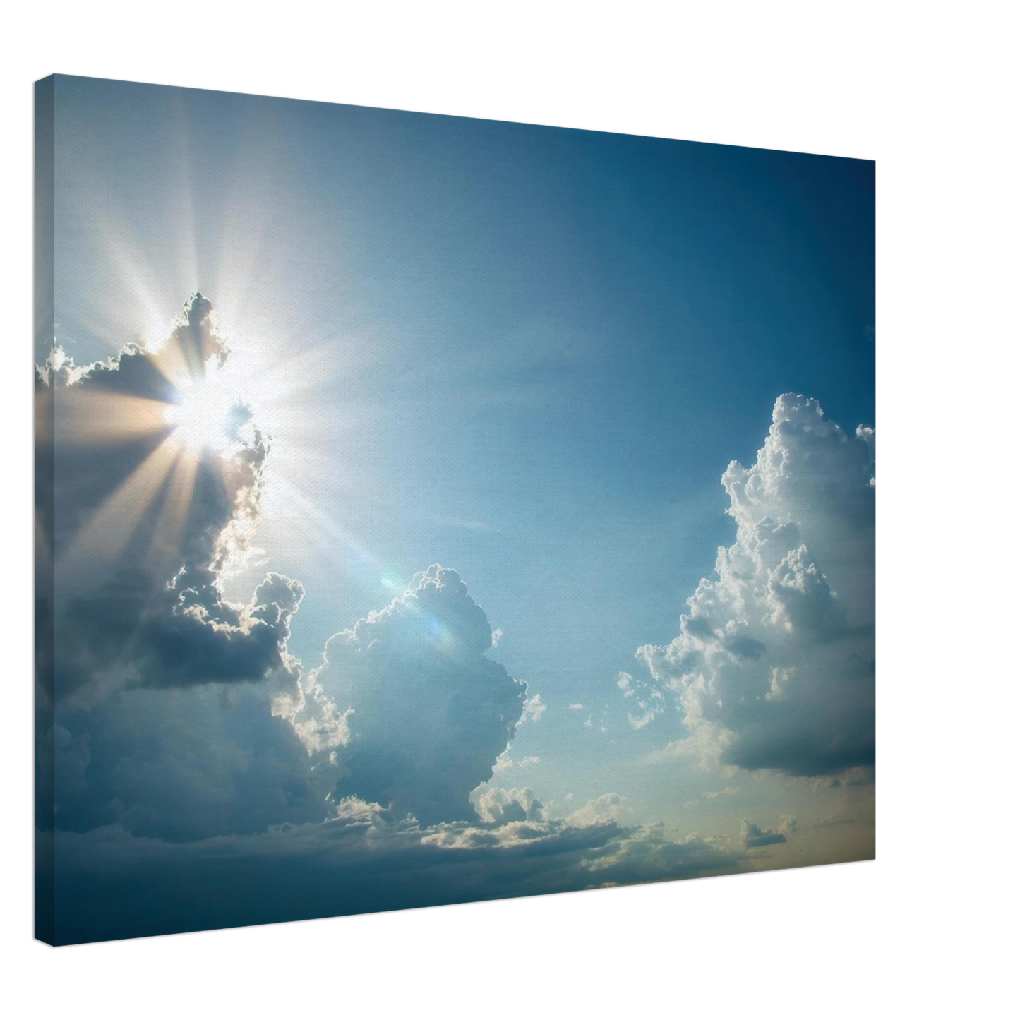 Wandbild sonnenstrahlen durch wolken atmosphaerische himmelskunst in verschiedenen groessen